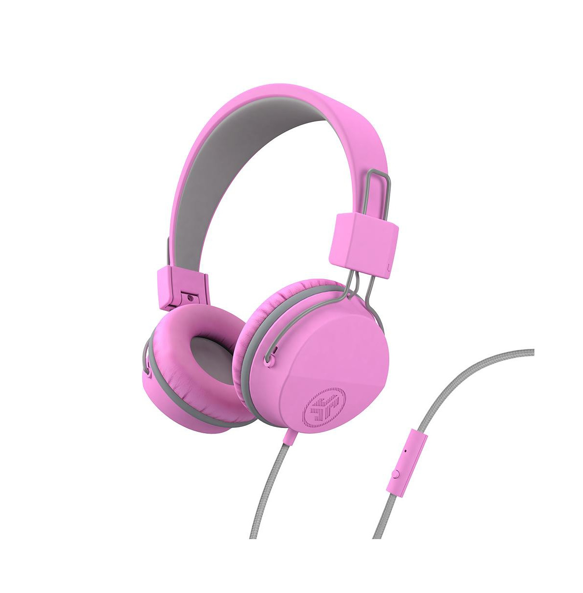 JLab JBuddies Studio On-Ear Kids Wired Headphones - Pink/gray | Macy's
