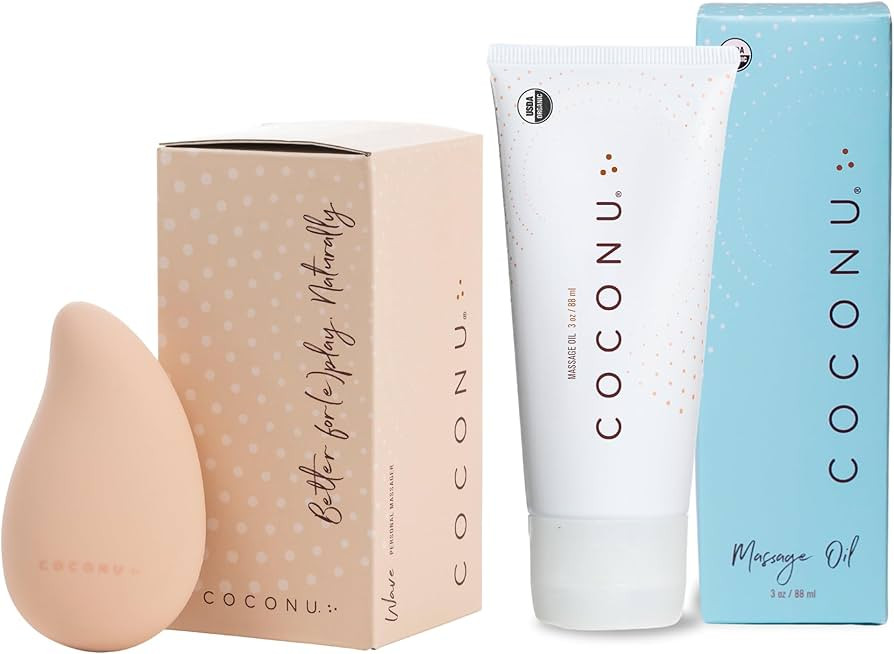 Coconu Oil Based Massage Oil & Wave Personal Massager | Amazon (US)