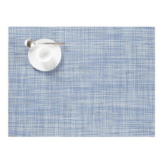 Chilewich Easy-Care Mini Basketweave Placemat, Chambray | West Elm (US)
