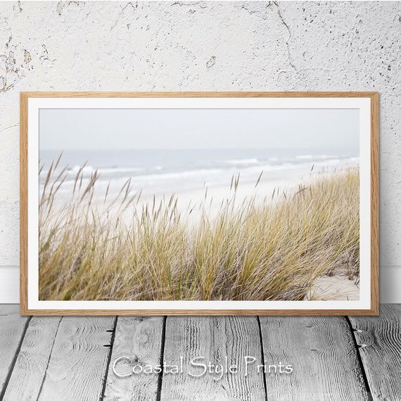 Beach Print, Panorama Print,Beach Wall Art,Bedroom Wall Art, Horizontal Art,Coastal Wall Decor,La... | Etsy (US)