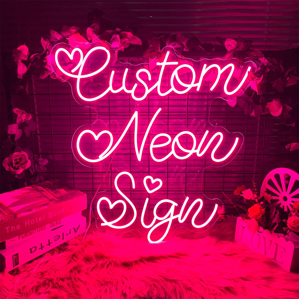 Custom Neon Sign for Wall Decor Personalized LED Neon Wedding Light Sign Customizable Bedroom Roo... | Amazon (US)