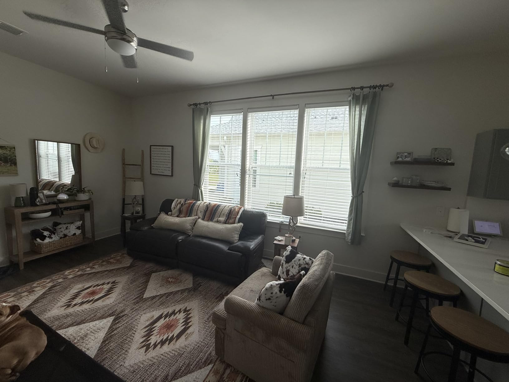 108 Inch Linen Curtains 2 Panels,With Heading Tape Hooks for Track System Back Tab,Stone Washed C... | Amazon (US)