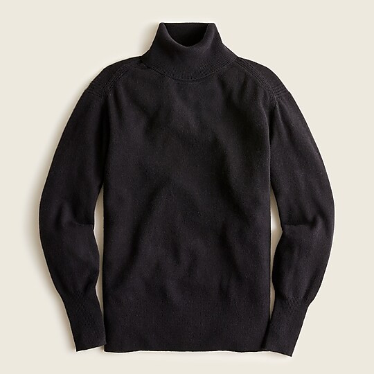 Cashmere fold-over turtleneck sweater | J. Crew US