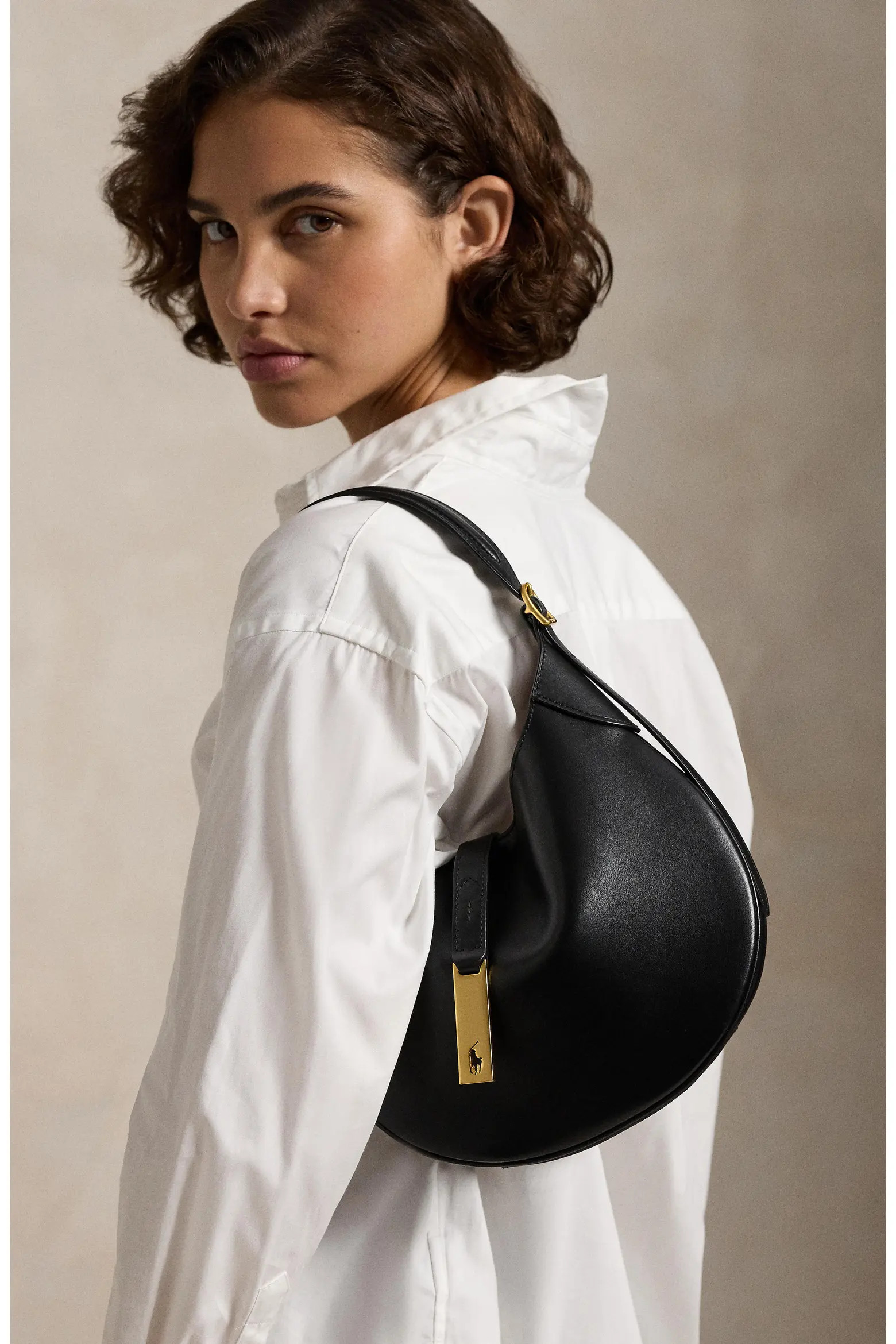 Polo Ralph Lauren Small Polo ID Leather Shoulder Bag (Women) | Nordstrom | Nordstrom