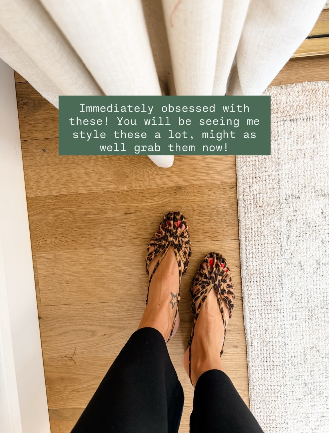 These leopard print flats are 😍 Will definitely be pulling for these on repeat during early fall! Such a great shoe for work too!

Loverly Grey, shop app, leopard print, fall shoes, fall workwear

#LTKSeasonal