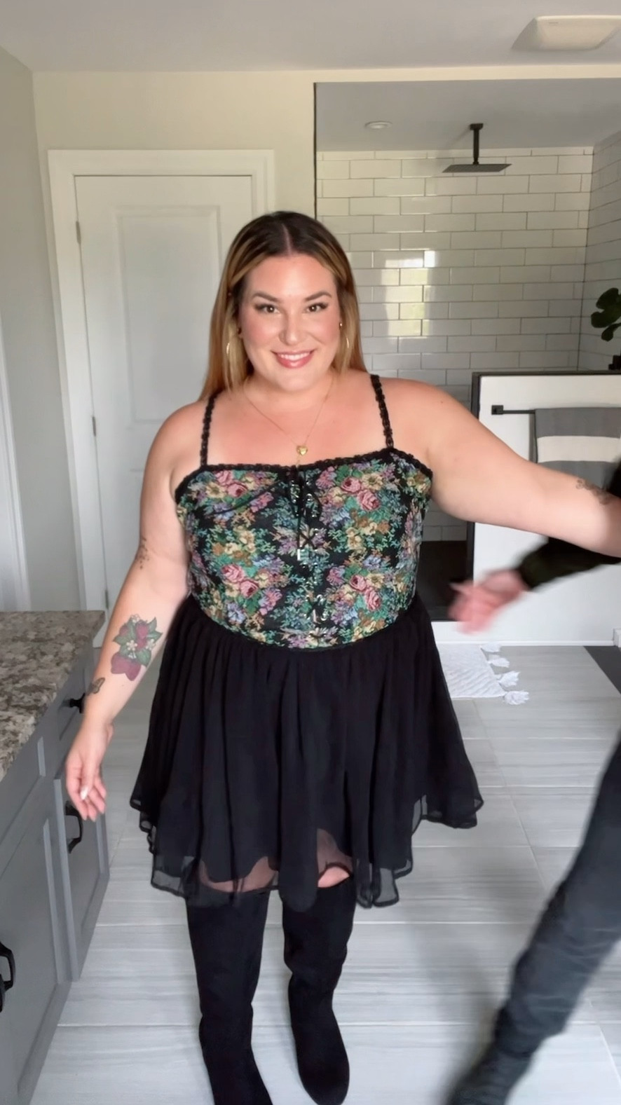 Super cute floral mini dress with tie up top 🌸

#LTKStyleTip #LTKMidsize #LTKPlusSize