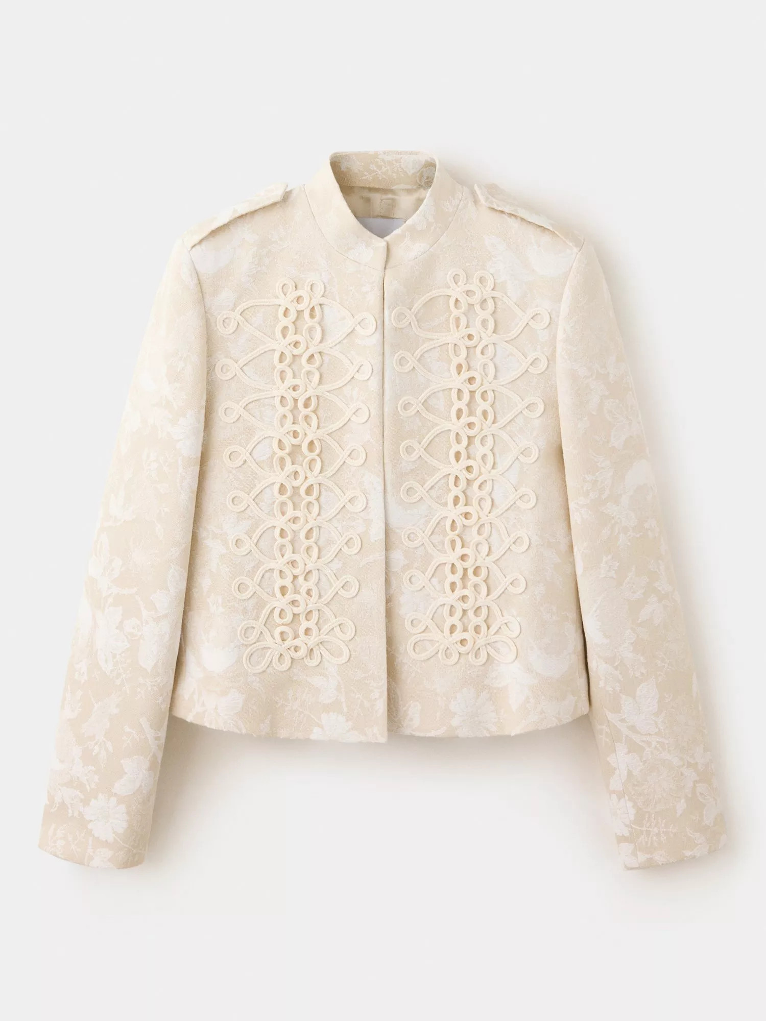 Frogged Cropped Jacket, Raw | John Lewis (UK)