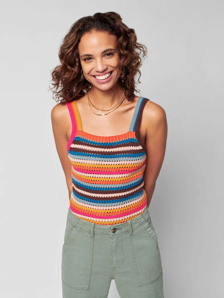 B.YELLOWTAIL Rainbow Falls Crochet Tank | Faherty