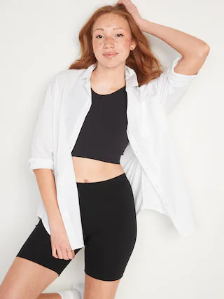 Oversized Boyfriend Long-Sleeve Shirt for Women | Old Navy (US)