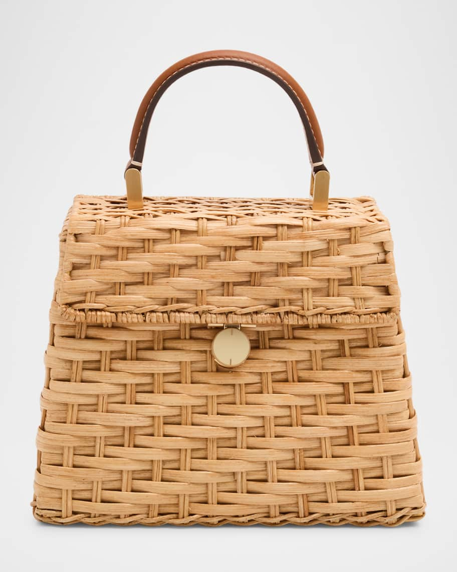Cult Gaia Sybil Rattan Top-Handle Bag | Neiman Marcus
