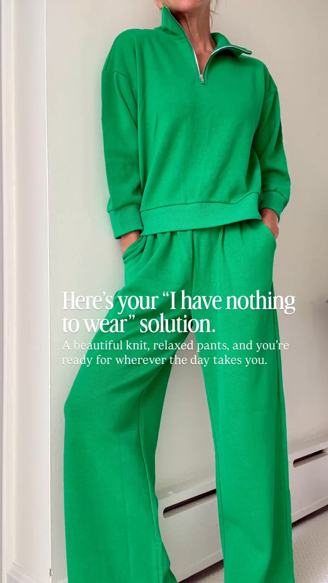 This outfit is proof that elevated basics don’t have to match to look polished. The vibrant green quarter-zip pairs perfectly with these flowy wide-leg pants for an effortless look that’s comfortable enough for travel, errands, or casual weekends.

👩‍💻 LTK PRO TIPS
❤️ Heart = Support my posts ;-)
🔖 Save = Get sale & restock alerts for the things you love!
📋 Lists = Keep favorites organized (List ideas: Christmas, Birthdays, and Vacations!)
📲 Share = Send lists and products to a friend (or your daughters like me).
💬 Comment = Ask me anything, and I’ll answer. ;-)

#LTKootd #LTKSeasonal #LTKOver40