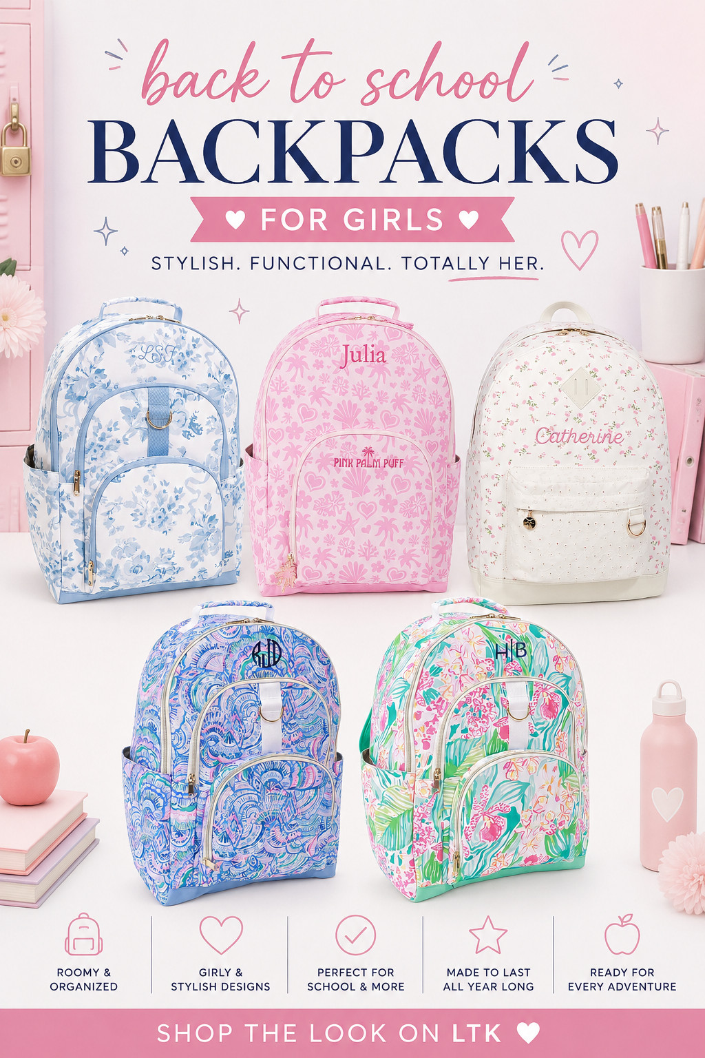 The Cutest Back-to-School Backpacks for Girls 🎒✨


Back-to-school shopping just got a whole lot cuter. These girls' backpacks combine pretty prints, personalized details, and practical storage, making them perfect for everything from the first day of school to weekend adventures.

Whether your little one loves florals, pinks, pastel blues, or colorful patterns, these backpacks are as functional as they are adorable. They're roomy enough for school essentials while adding the sweetest touch to every outfit.

Save this post for your back-to-school shopping list and shop all of my favorite backpacks on LTK.

✨ Perfect for:

Elementary school
Middle school
Travel & sleepovers
Dance & extracurricular activities
Personalized gift ideas

Follow me on LTK for the cutest back-to-school finds, lunch boxes, school supplies, kids' fashion, and mom-approved favorites.

#LTKKids #LTKBackToSchool #BackToSchool #GirlsBackpack #KidsStyle #SchoolShopping #BackpackGoals #SchoolEssentials #MomLife #ElementarySchool #TweenStyle #GirlsFashion #SchoolSupplies #PersonalizedBackpack #FirstDayOfSchool #KidsAccessories #LTKFinds #MomFavorites #BackToSchool2026 #SchoolStyle 

 