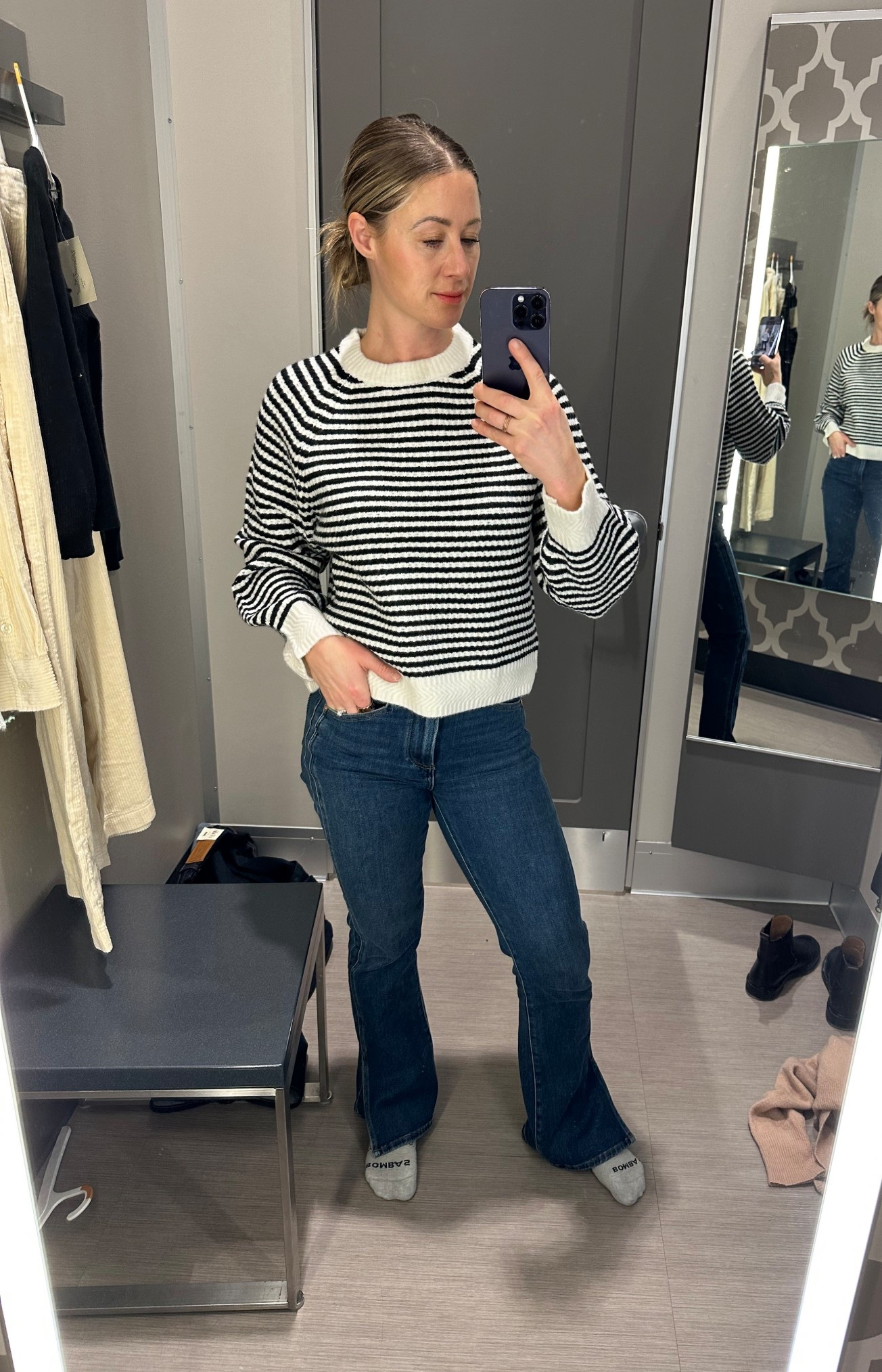 Everyone needs excellent fitting sweaters! This seriously almost came home with me and I may go back for it… I’m a sucker for a stripe! 

#LTKWorkwear #LTKFindsUnder50 #LTKSeasonal