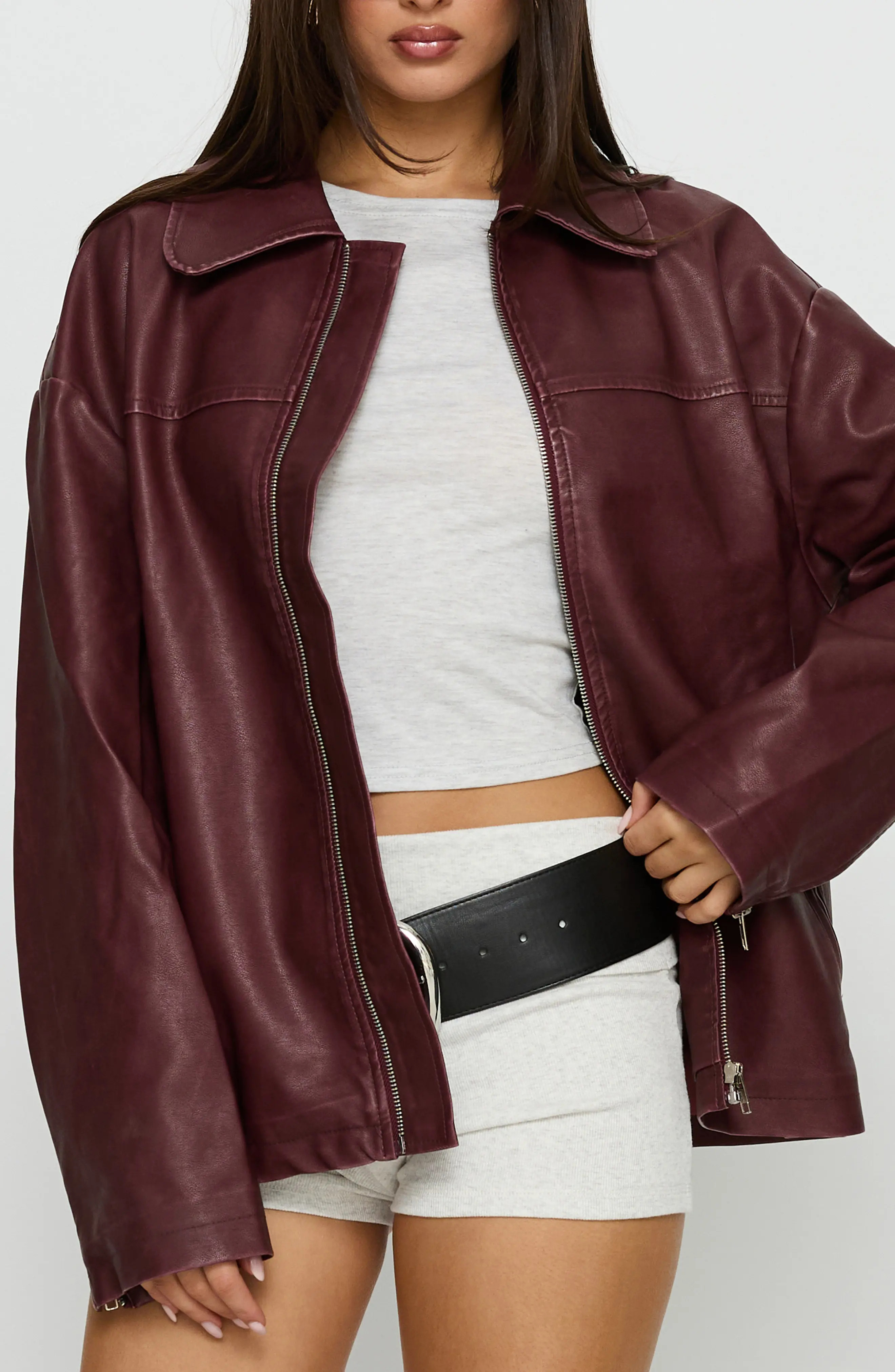 Princess Polly Napolean Faux Leather Jacket (Women) | Nordstrom | Nordstrom