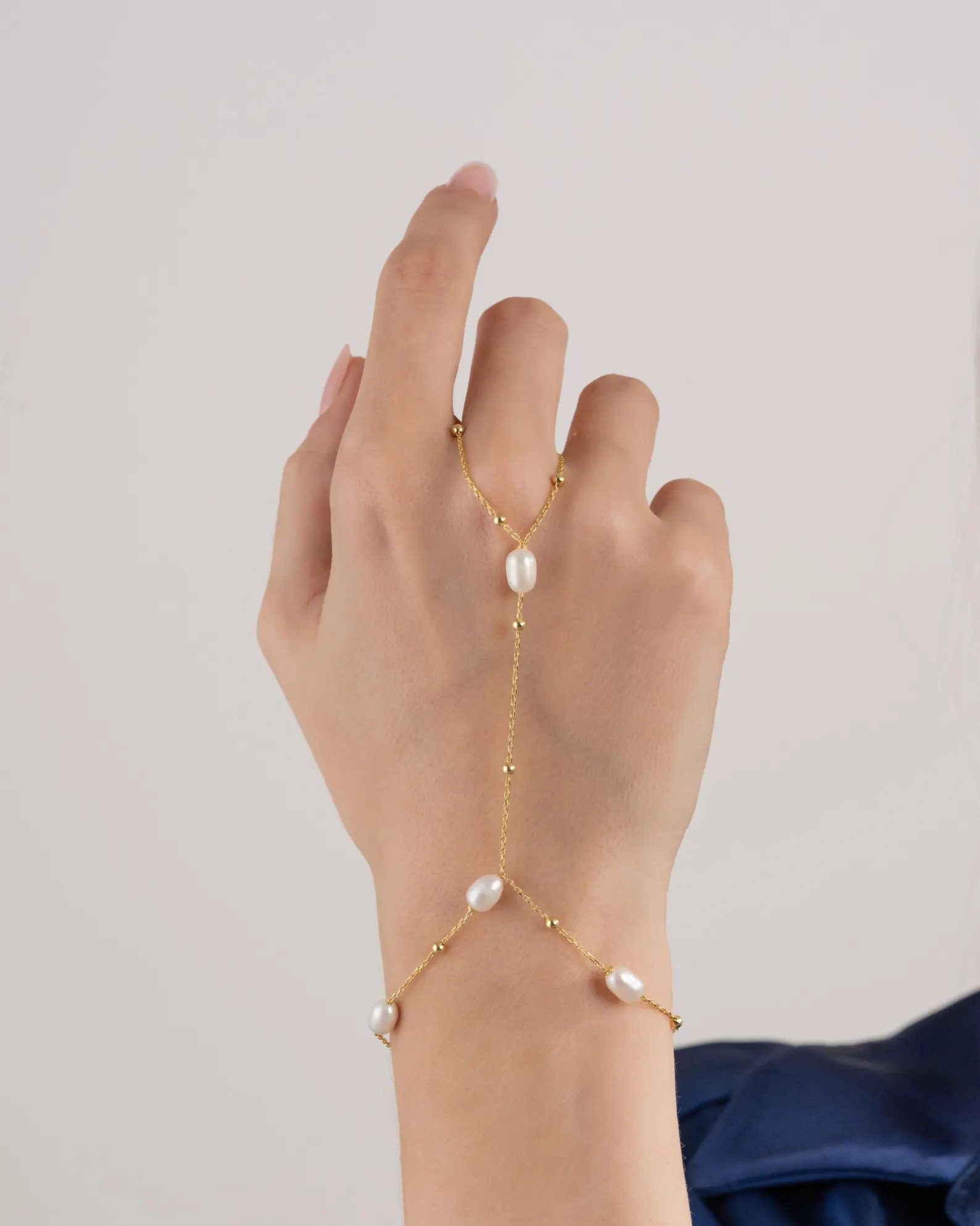 Pearl Hand Chain Bracelet, Hand Slave Bracelets With Pearl, Summer Jewelry for Her, Bridesmaid Gi... | Etsy (US)