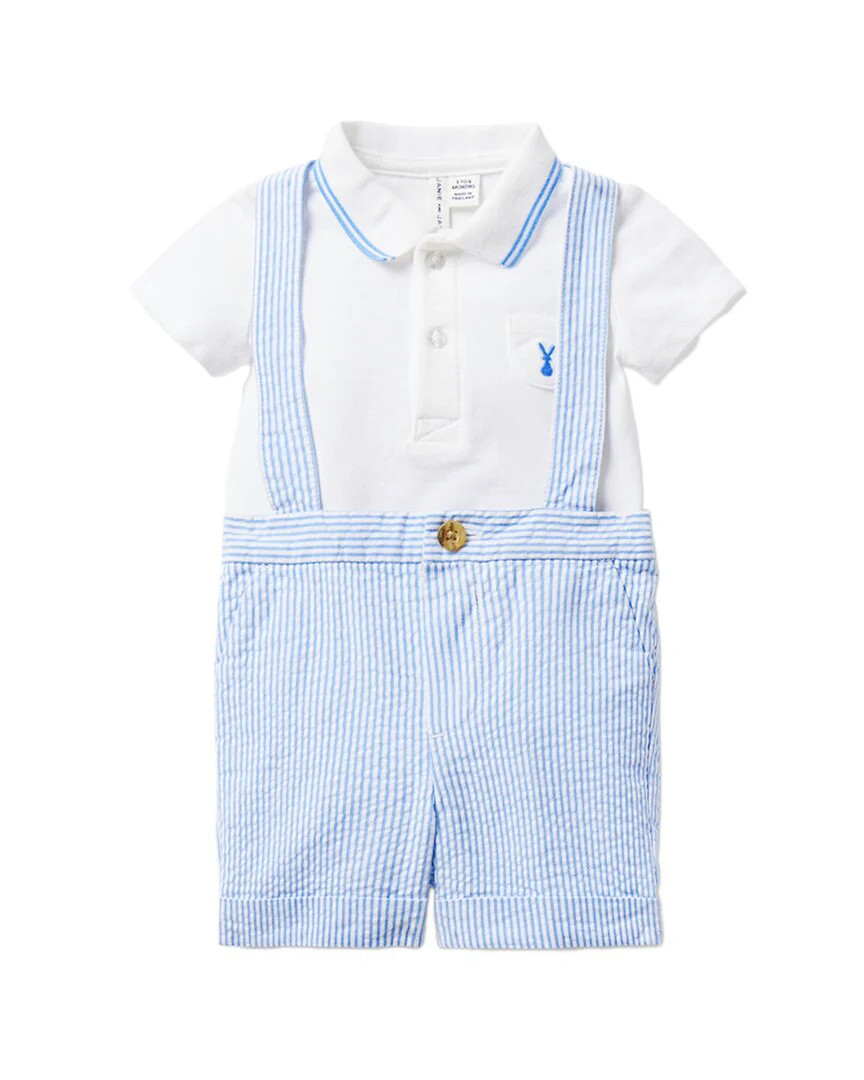 Janie and Jack Polo Seersucker Overall Set | Shop Simon