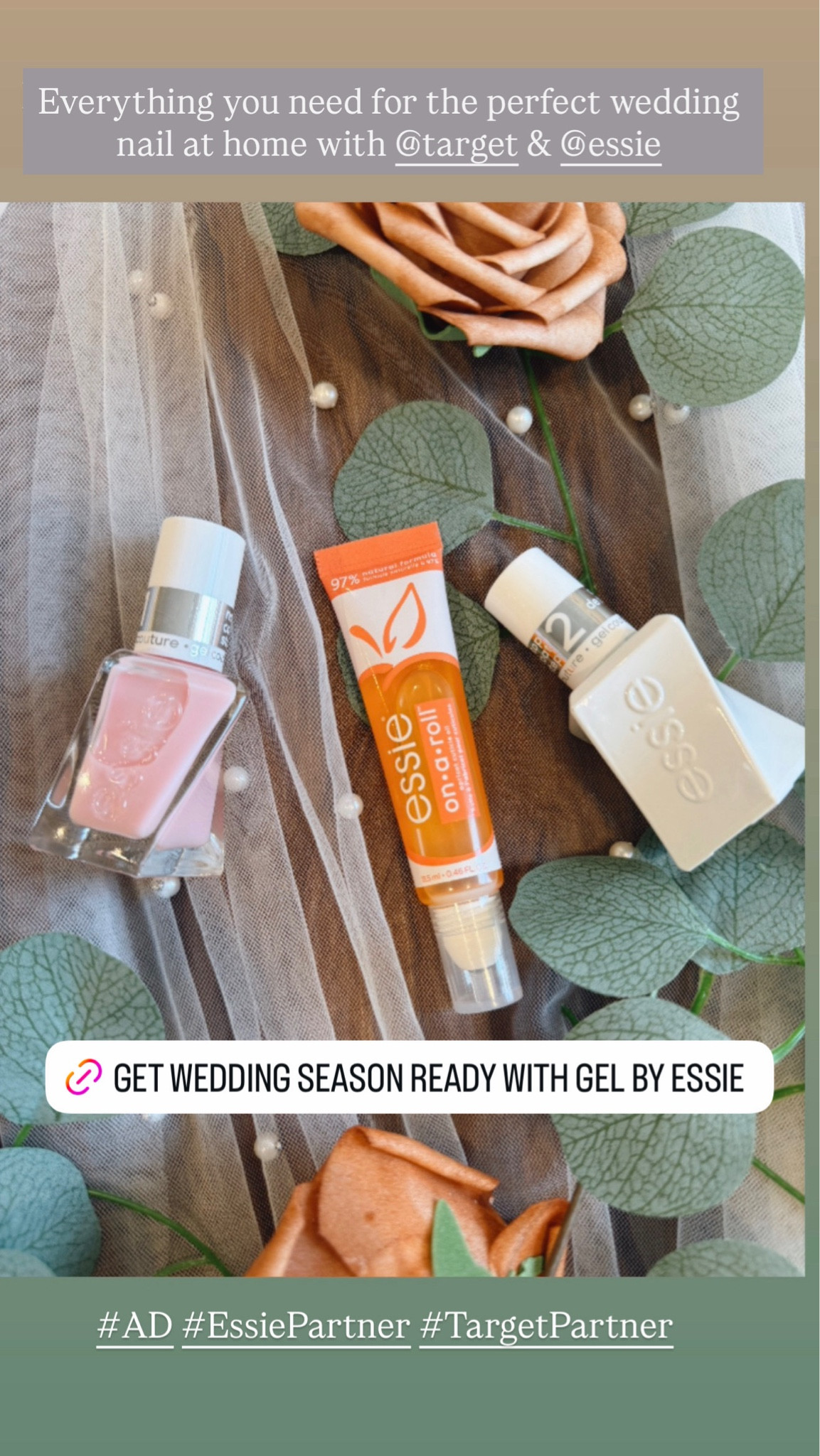 #AD Wedding season ready without the salon prices 💍✨ @Target + gel by @essie @shop.ltk have me covered all season long. From bridal showers to destination weddings, my nails are staying glossy, fresh, and on point for up to 15 days with no UV lamp needed 💅🏽🤍


And baby we are NOT neglecting the cuticles this summer 😭✨ On a Roll has been living in my bag for every touch up on the go.

#TargetPartner #essiePartner #WeddingSeason #GelByEssie #NailRoutine

#LTKgrwm #LTKWedding #LTKBeauty

#LTKootd #LTKTravel #LTKselfcare