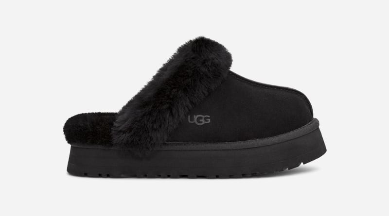 UGG® Women's Disquette Sheepskin Slippers in Black, Size 5 | UGG (US)