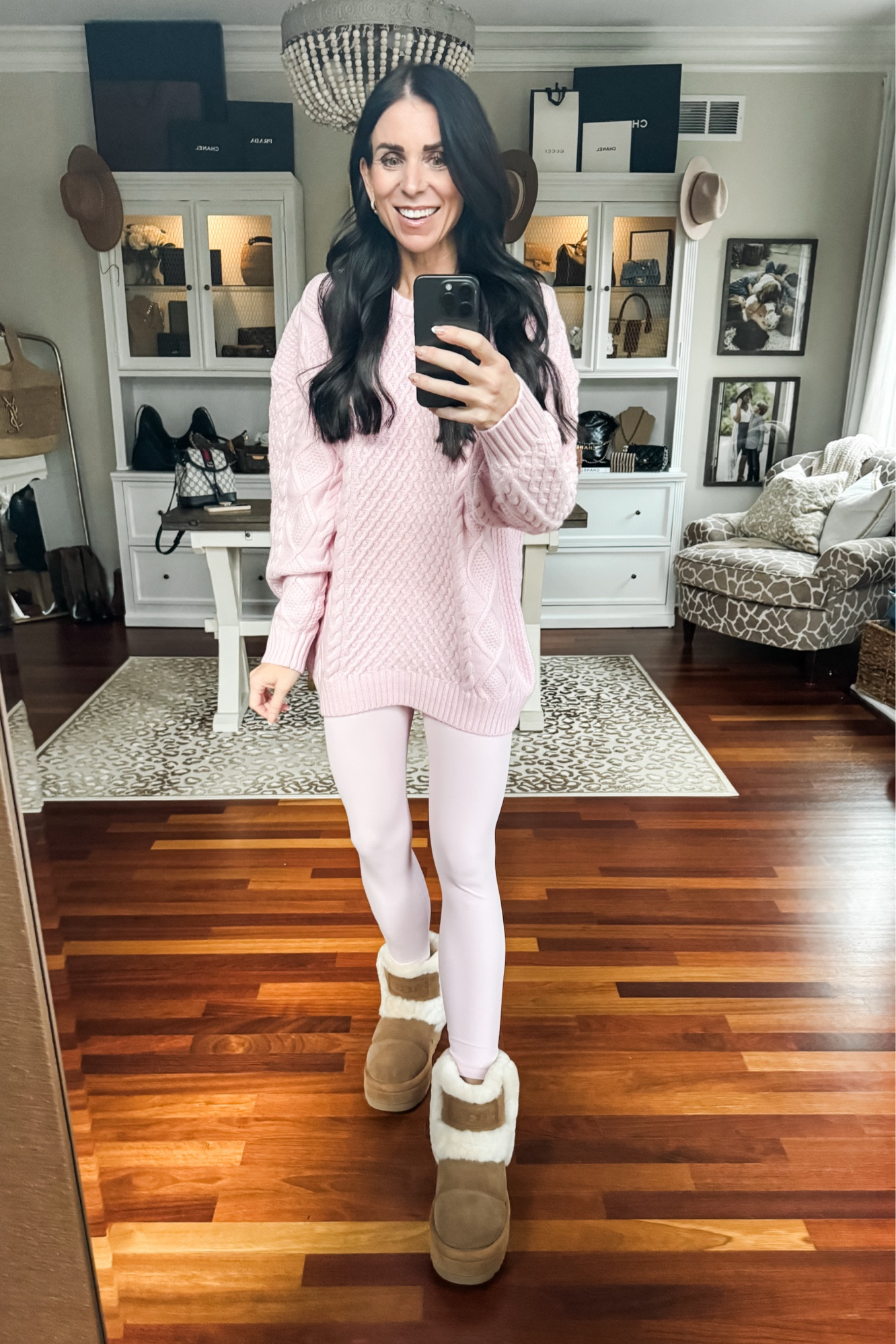 Medium sweater 
4 leggings 

#LTKGiftGuide #LTKActive #LTKStyleTip