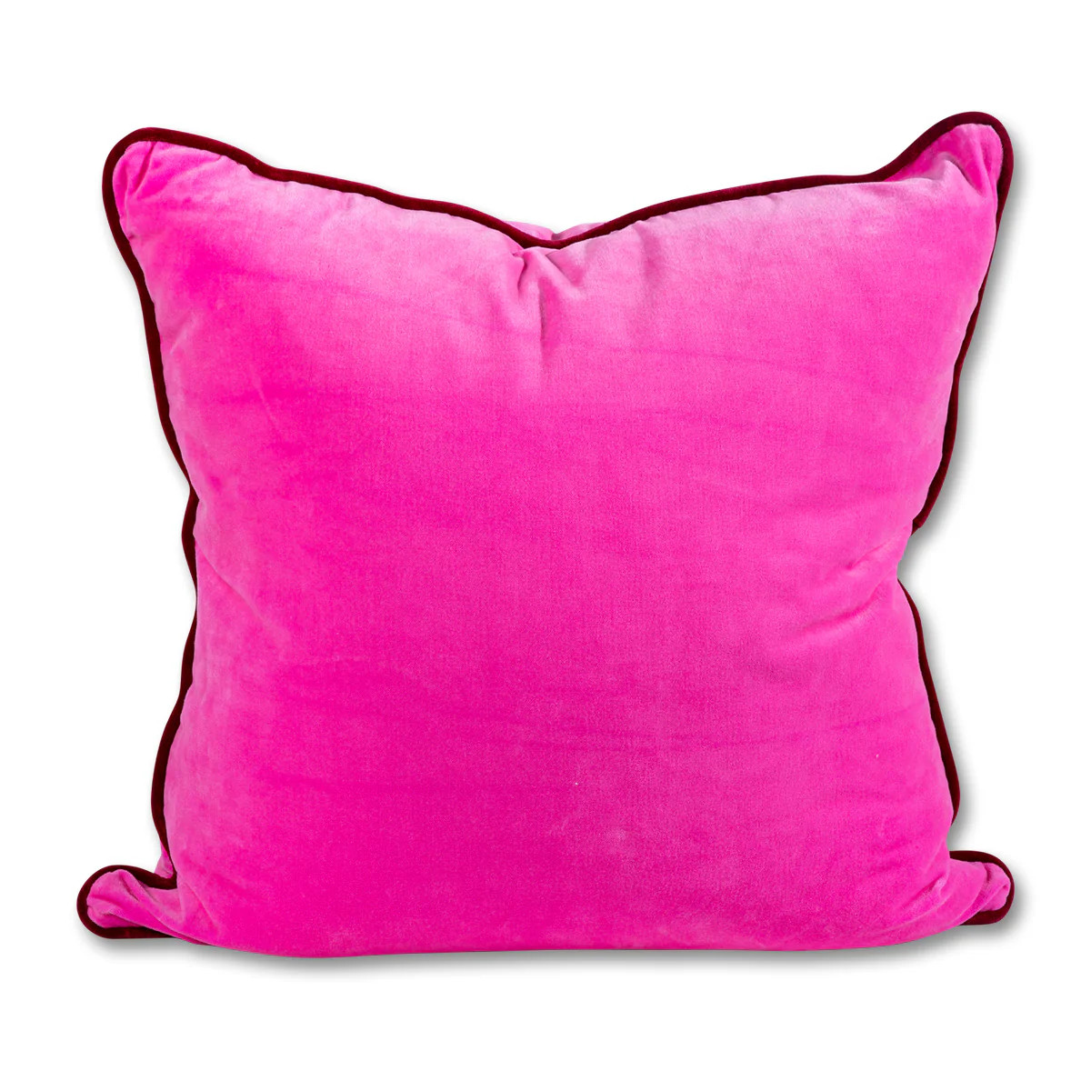 Furbish Studio - Charliss Velvet Pillow - Neon Pink + Wine | Furbish Studio