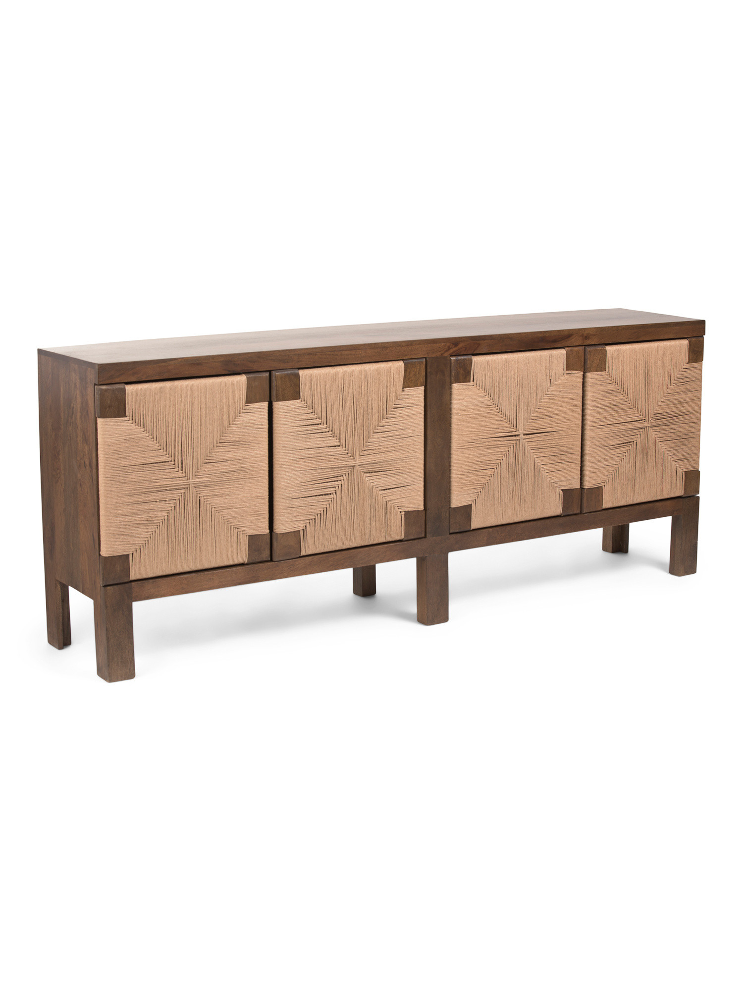 80x32x16 Mango Wood 4 Door Caley Sideboard | TJ Maxx