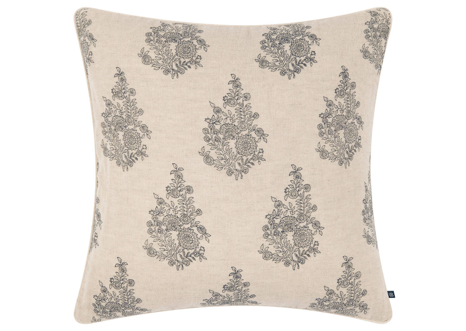 Amaris Cotton Pillow 20x20 Sand/Black | Urban Barn