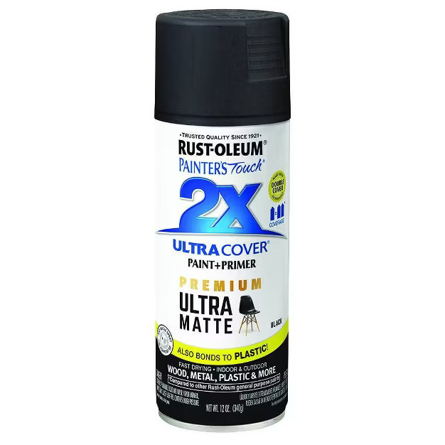 Rust-Oleum Ultra Cover 2X Matte Spray Black | Target