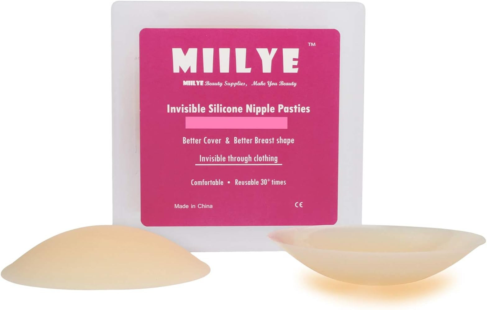 MIILYE Invisible Self-adhesive Silicone Nipple Covers Pasties Concealer in Dome Shape with Ultrat... | Amazon (UK)
