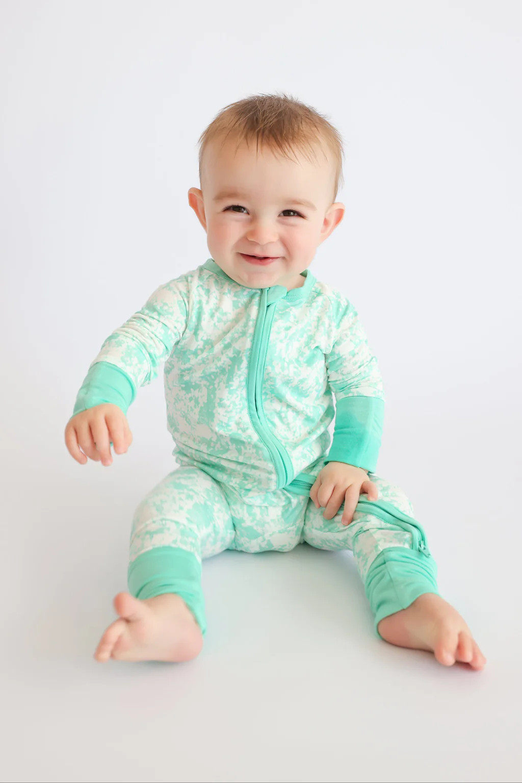SEAFOAM TIE DYE DREAM ROMPER | Dream Big Little