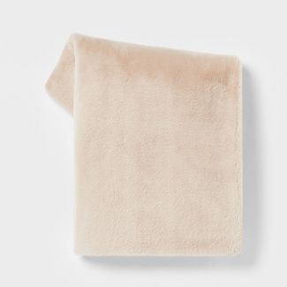 Faux Rabbit Fur Throw Blanket - Threshold™ | Target