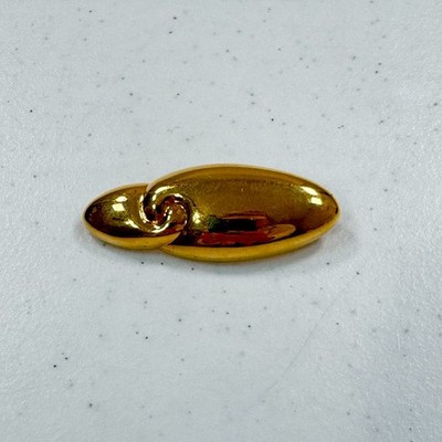 Vintage Monet Brooch Pin Minimalist Sculptural Gold Tone Pebble Capsule 80s Y2K | eBay US