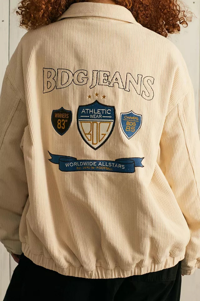 BDG Shield Crest Corduroy Harrington Jacket | Urban Outfitters (US and RoW)