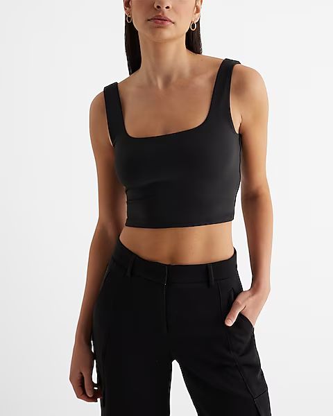 Body Contour Matte Square Neck Cropped Tank | Express