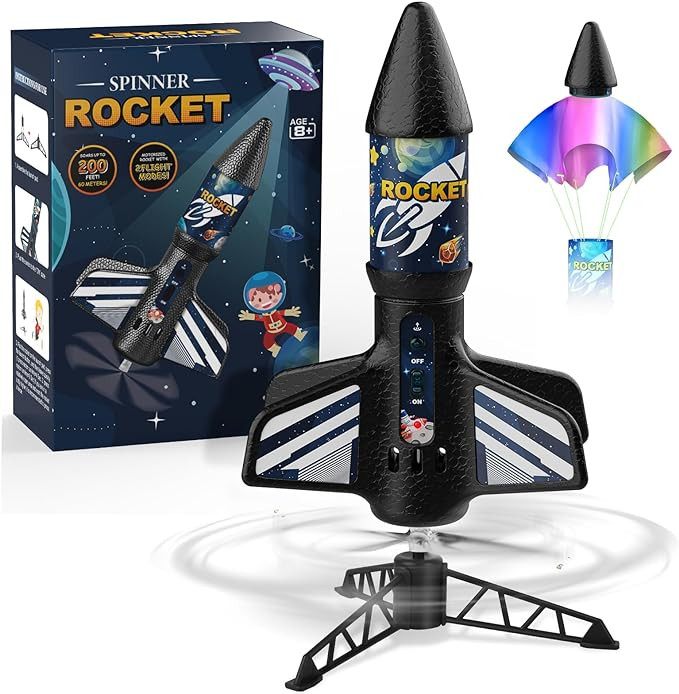 Rocket Launcher for Kids, Self Launching Motorized Air Rocket Toy, Outdoor Toys for Ages 8-12, Mo... | Amazon (US)