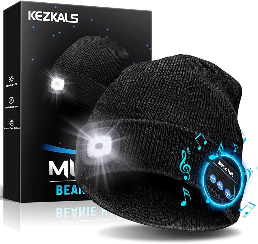 Gifts for Men Bluetooth Beanie Hat, Stocking Stuffers for Adults, Mens Gifts for Christmas, White... | Amazon (US)