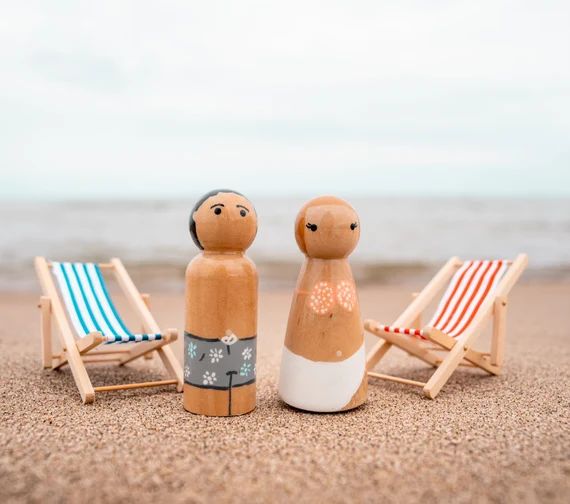 Beach Peg Doll Couple | Etsy (US)