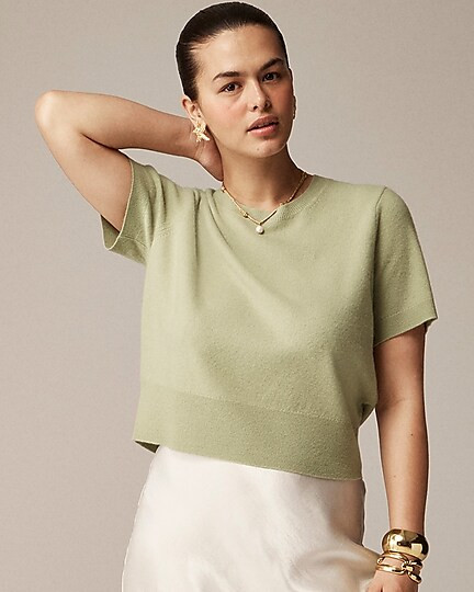 Cashmere shrunken T-shirt | J. Crew US