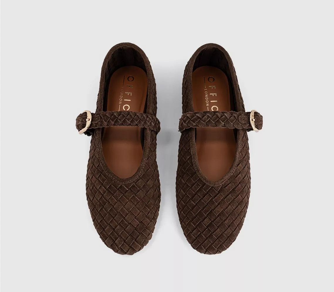 Fauna Leather Weave Mary Janes | Office Shoes (UK)