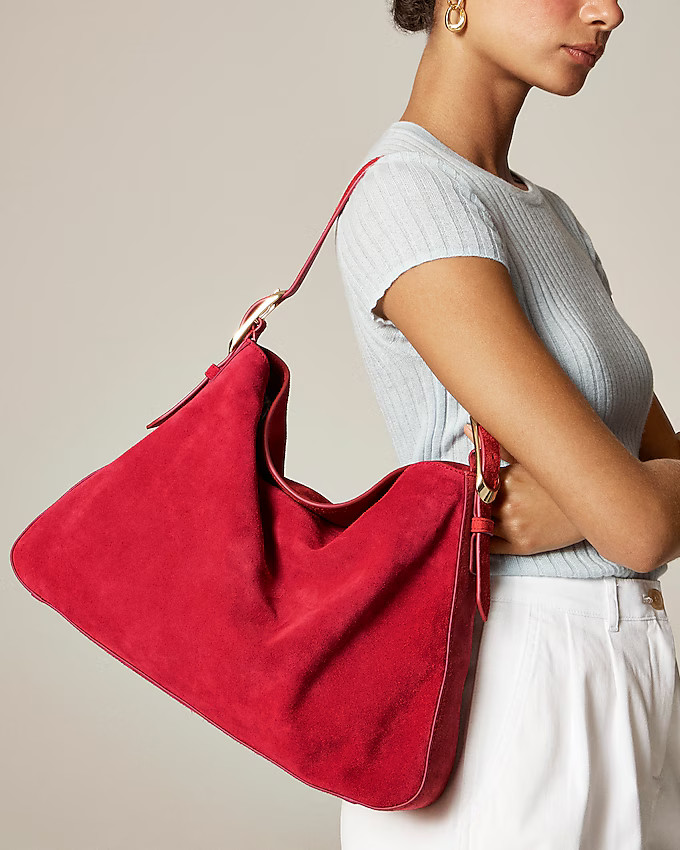 Berkeley shoulder bag in suede | J. Crew US