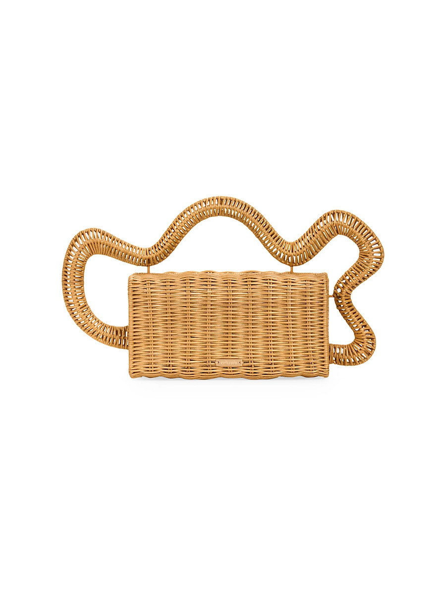 Women's Elsa Rattan Clutch - Natural | Saks Fifth Avenue