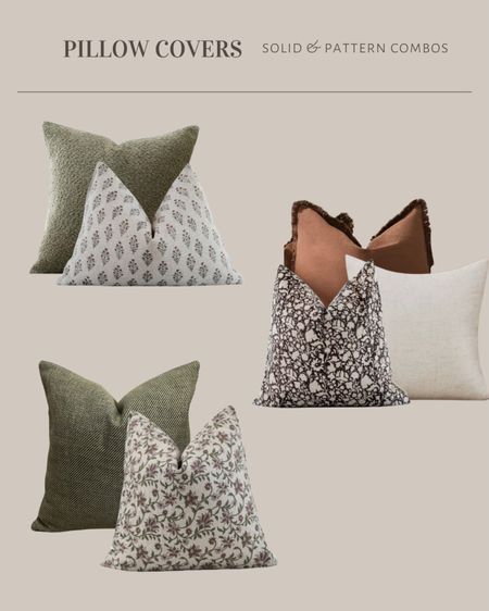 Pillow covers

Mixing and matching solid & patterned pillow covers

#LTKfindsunder100 #LTKhome #LTKfindsunder50
