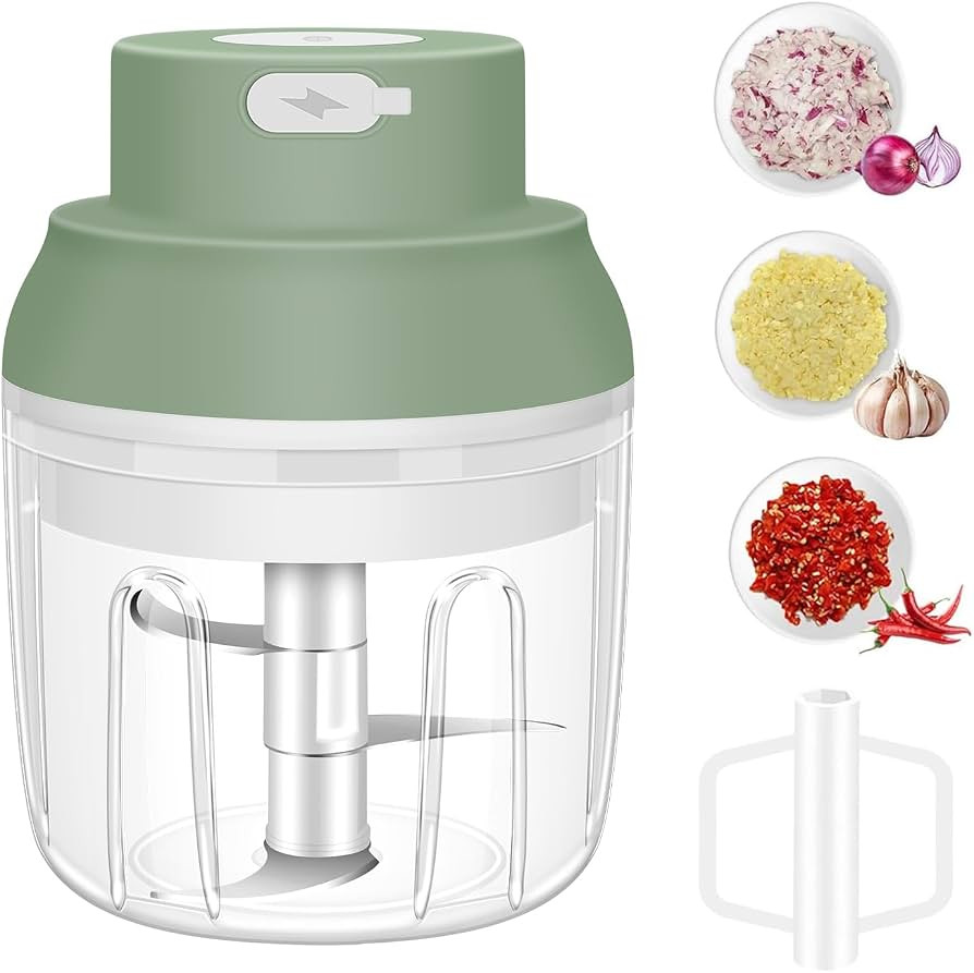 Electric Garlic Chopper, 250ML Garlic Mincer with Egg Beater | Amazon (US)
