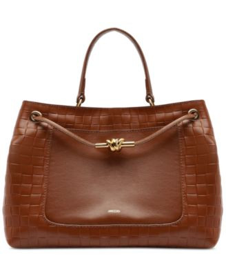 Delphine Large Leather Shopping Bag | Macy's
