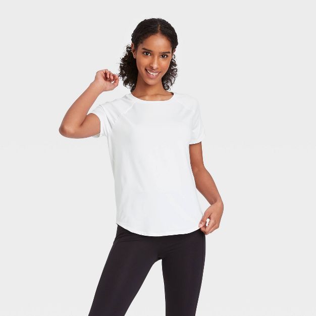 Women&#39;s Essential Crewneck Short Sleeve T-Shirt - All in Motion&#8482; White XS | Target