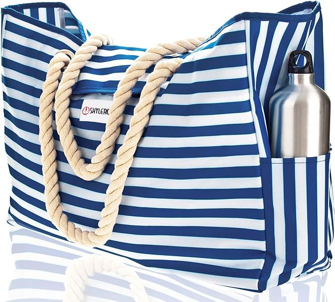 SHYLERO Beach Bag and Pool Bag - 100% Waterproof - Phone Case - Rope Handles - Top Magnet Clasp -... | Amazon (US)