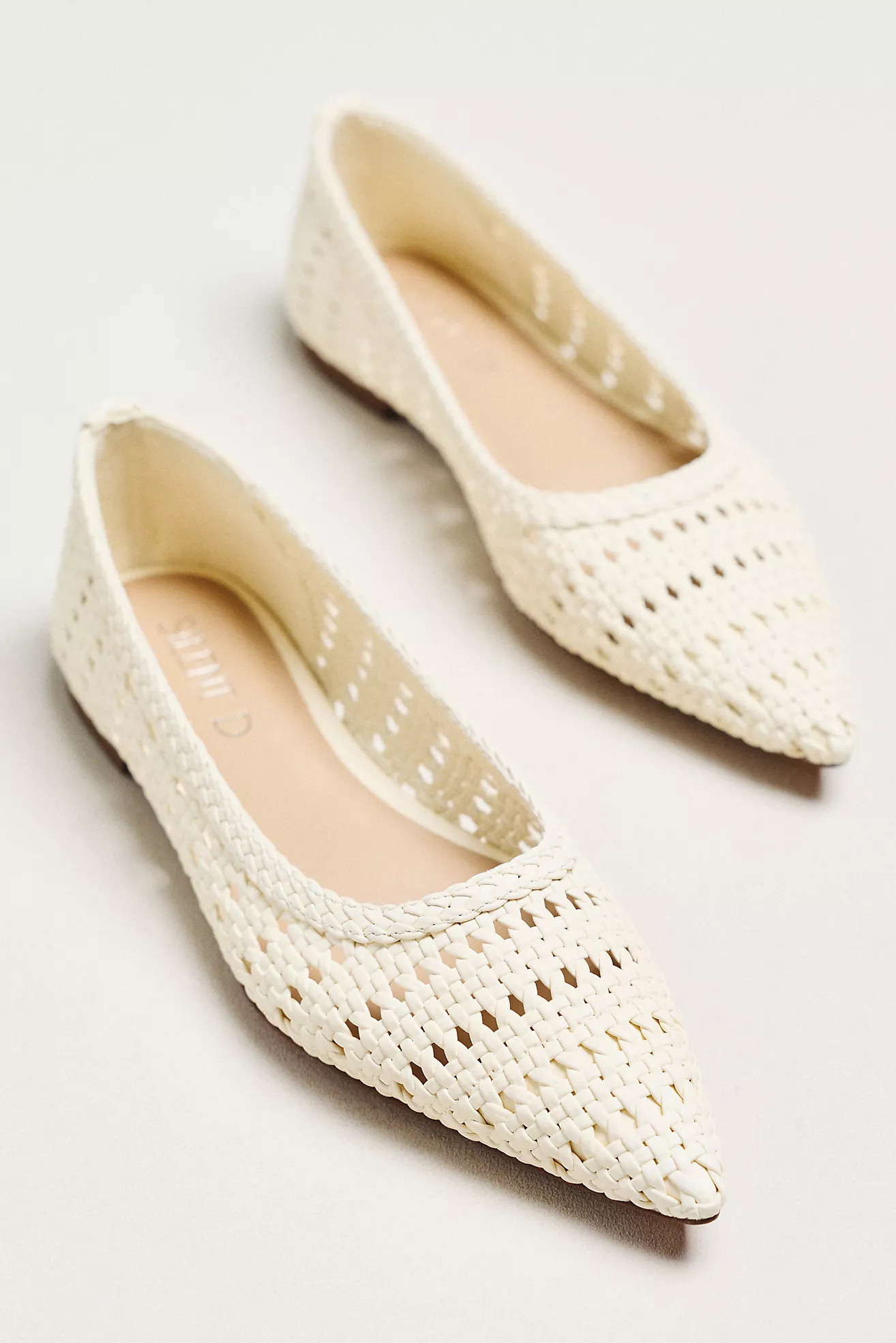 Silent D Selma Woven Leather Pointed Flats | Anthropologie (US)