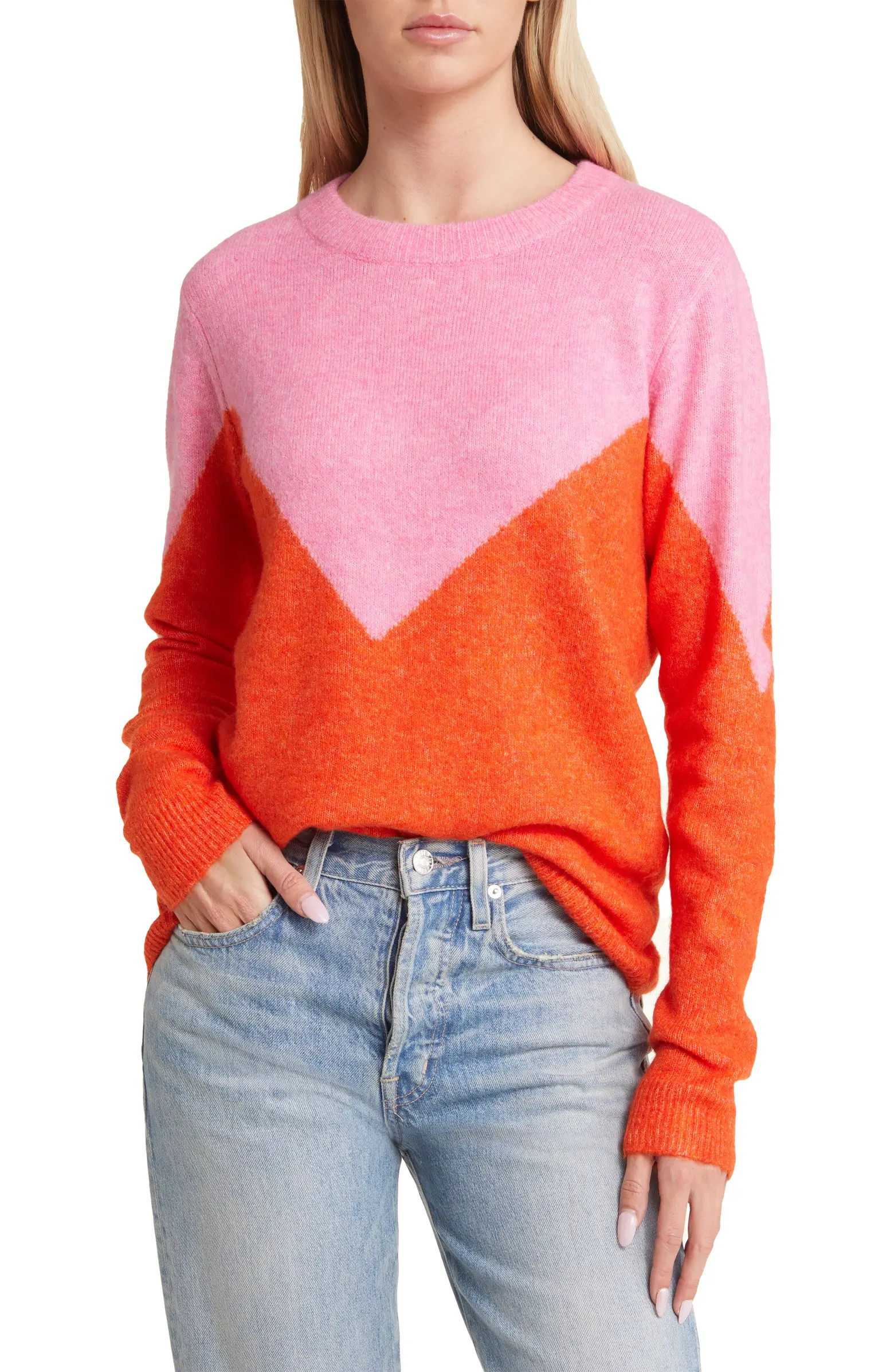 Plaza Colorblock Crewneck Sweater | Nordstrom