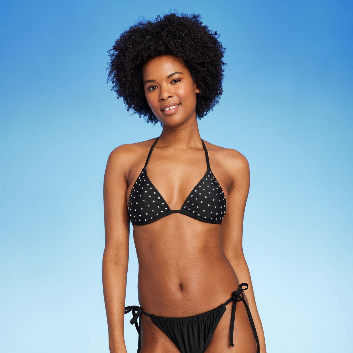 Women's Diamante Embellished Triangle Bikini Top - Wild Fable™ | Target