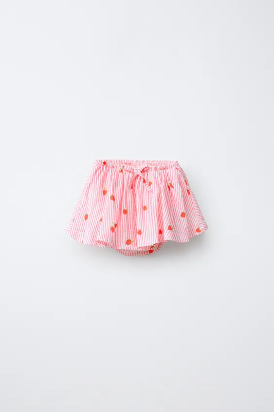 STRIPED STRAWBERRY SKIRTED BOTTOMS | Zara US