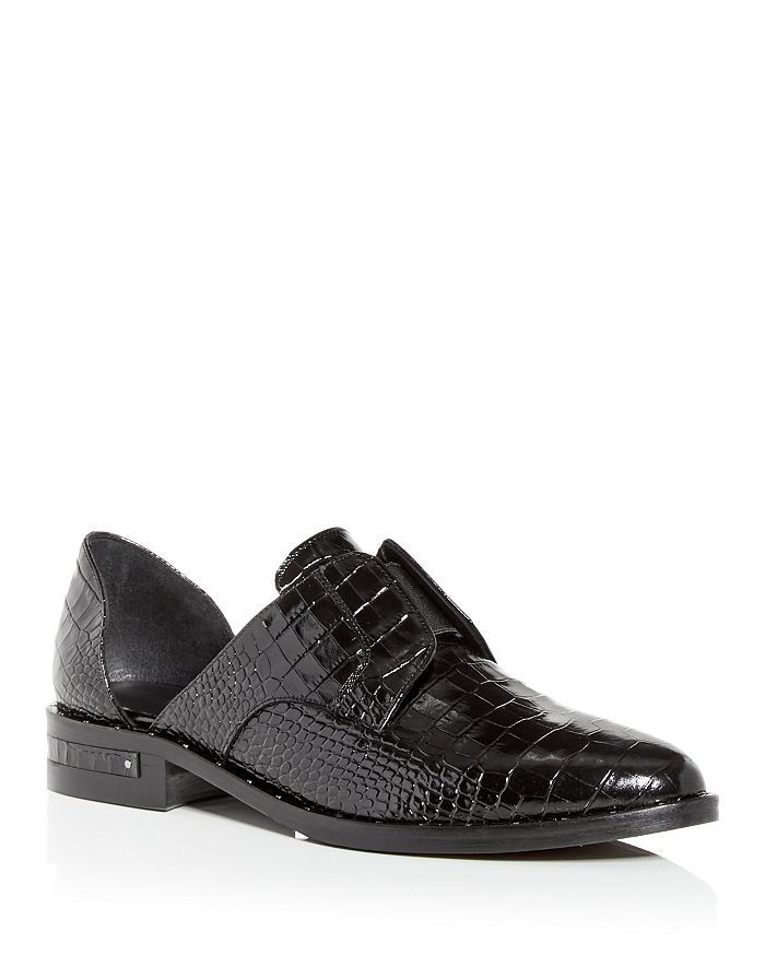 Women's Croc Embossed D'Orsay Loafers | Bloomingdale's (US)